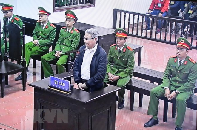 Bị cáo Đào Quang Thực tại phiên tòa.