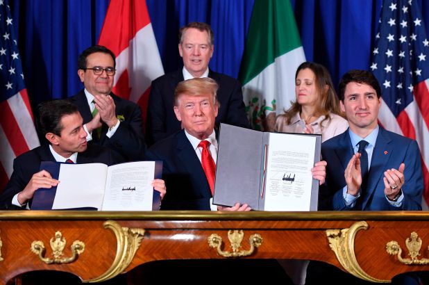 Mỹ, Mexico và Canada ký các văn kiện liên quan đến USMCA.