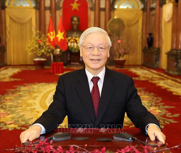 Tổng Bí thư, Chủ tịch nước Nguyễn Phú Trọng đọc thư chúc tết
