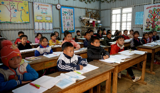 Sáng 11/1. 35/36 trường học trên địa bàn huyện Mù Cang Chải đã cho học sinh nghỉ học.