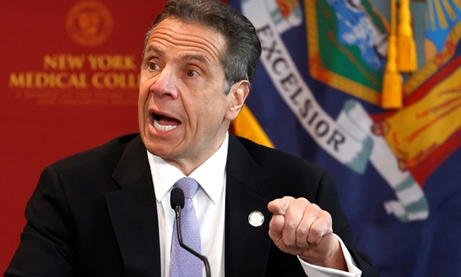 Thống đốc New York Andrew Cuomo tại cuộc họp báo hôm 7/5/2020.