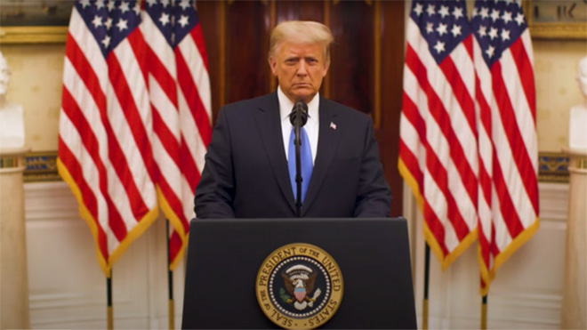 Tổng thống Mỹ Donald Trump phát biểu tạm biệt trước khi kết thúc nhiệm kỳ
