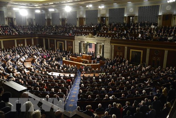 Toàn cảnh một phiên họp của Quốc hội Mỹ tại Washington, DC.
