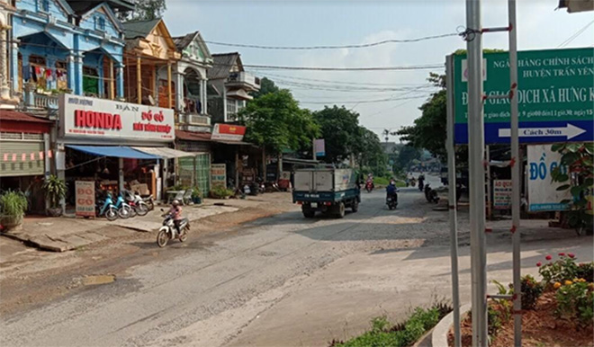 Một góc trung tâm xã Hưng Khánh, huyện Trấn Yên.