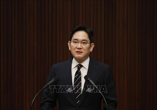 Phó Chủ tịch Tập đoàn Samsung, ông Lee Jae-yong phát biểu tại cuộc họp báo ở Seoul, Hàn Quốc ngày 6/5/2020.