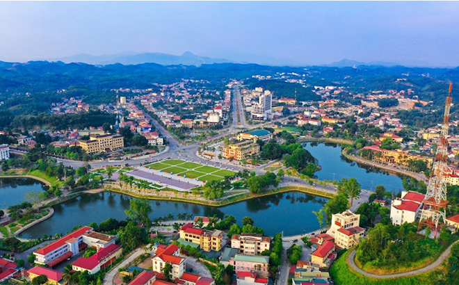 Trung tâm thành phố Yên Bái hôm nay.