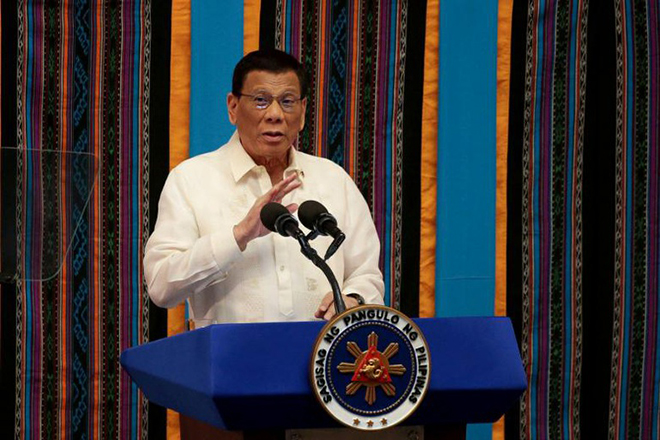 Tổng thống Philippines Rodrigo Duterte.