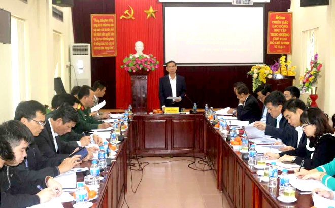 Đồng chí Lương Văn Thức – Trưởng ban Ban Nội chính Tỉnh ủy phát biểu chỉ đạo Hội nghị