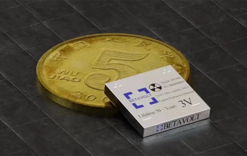 Pin nguyên tử BV100 có kích thước nhỏ hơn đồng xu
