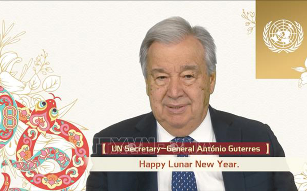 Tổng Thư ký Liên hợp quốc (LHQ) António Guterres chúc Tết Nguyên đán Ất Tỵ.