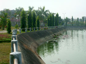 Một góc khu Di tích lịch sử Nguyễn Thái Học, TP Yên Bái.