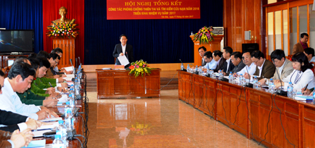 Đồng chí Nguyễn Văn Khánh - Phó Chủ tịch UBND tỉnh phát biểu chỉ đạo tại hội nghị.