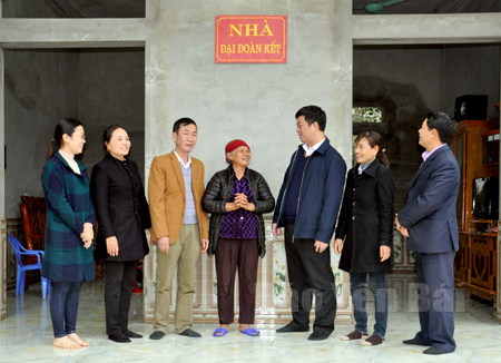Ngôi nhà Đại đoàn kết vừa được hoàn thành cuối năm 2016 của gia đình bà Trương Thị Bằng, thôn Đồng Nếp, xã Đại Minh.