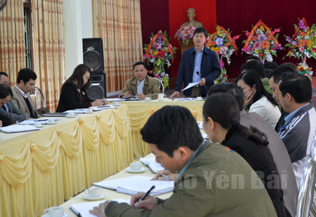 Thường trực Thành ủy Yên Bái kiểm tra việc triển khai thực hiện Chỉ thị 05 và nhiệm vụ phát triển kinh tế - xã hội tại Đảng bộ phường Đồng Tâm.