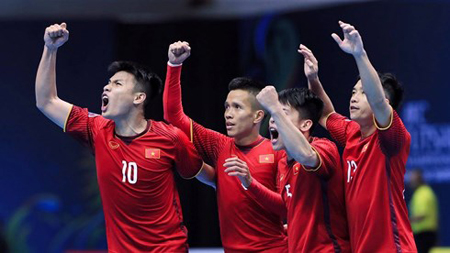 Đội tuyển futsal Việt Nam quyết tâm đánh bại Uzbekistan.