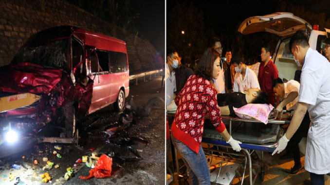 Các nạn nhân bị thương được đưa vào Bệnh viện Đa khoa tỉnh Lào Cai cấp cứu.
