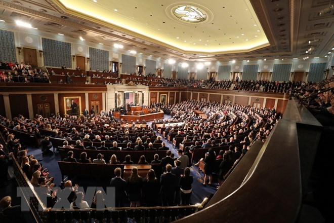 Toàn cảnh một phiên họp Quốc hội Mỹ tại Washington DC.