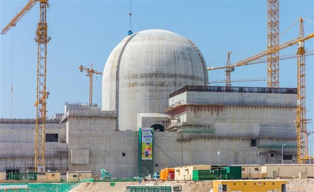 Nhà máy điện hạt nhân Barakah ở gần al-Hamra, phía tây Abu Dhabi, UAE.
