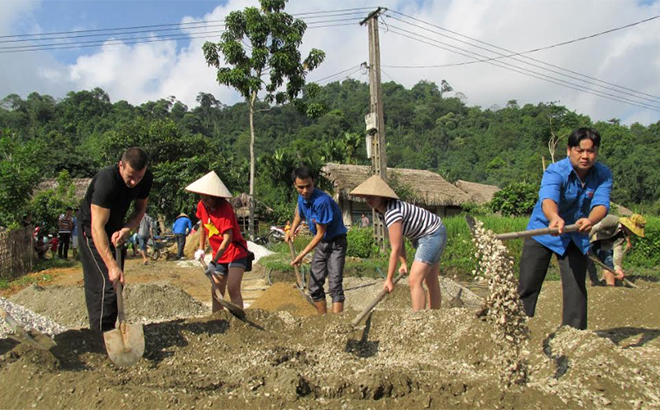 Các công trình xây dựng kết cấu hạ tầng được ban thanh tra nhân dân các xã của huyện Lục Yên giám sát thực hiện tốt.