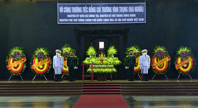 Lễ viếng nguyên Phó Thủ tướng Trương Vĩnh Trọng tại Hà Nội.