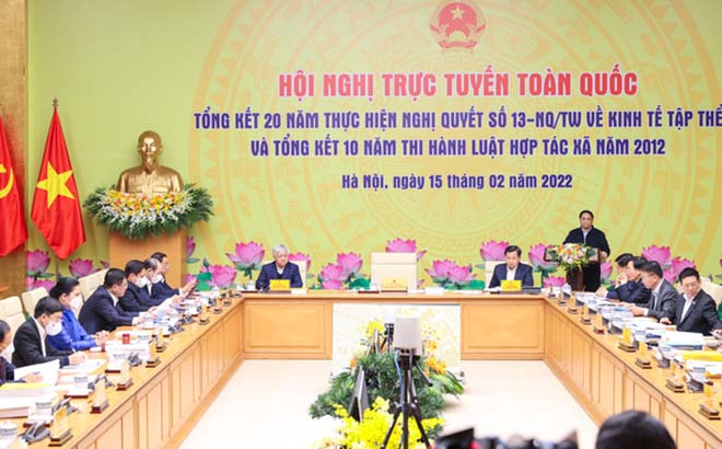 Thủ tướng chủ trì Hội nghị trực tuyến toàn quốc về kinh tế tập thể, HTX