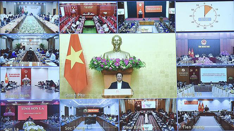 Thủ tướng Phạm Minh Chính chủ trì phiên họp Chính phủ thường kỳ tháng 1 năm 2023 trực tuyến đến các địa phương.