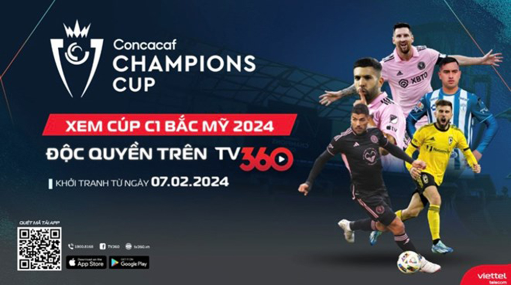 Cúp C1 Bắc Mỹ - Concacaf Champions Cup 2024 quy tụ các ngôi sao bóng đá Lionel Messi, Luis Suarez, Jordi Alba…