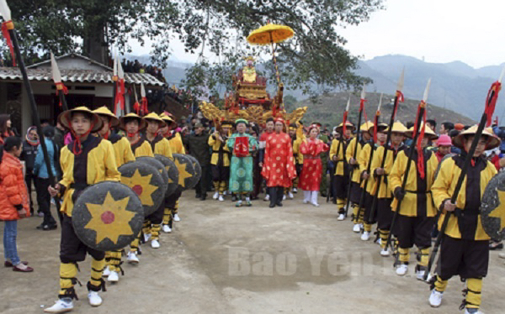 Lễ hội Đền Phúc Linh, xã Lâm Giang được tổ chức vào ngày rằm tháng Giêng hàng năm