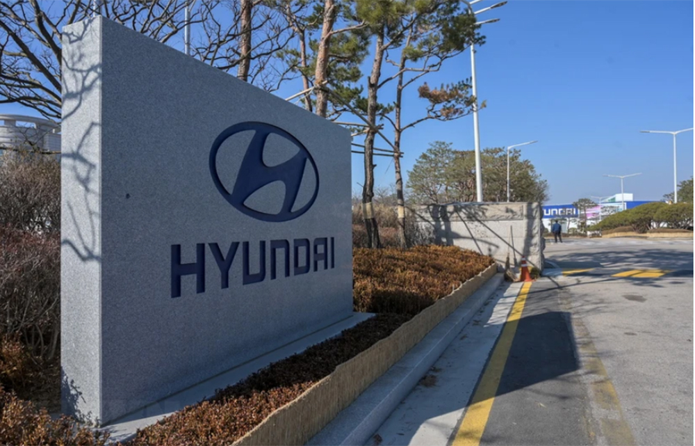 Lối vào nhà máy sản xuất ôtô Hyundai ở phía Nam thủ đô Seoul, Hàn Quốc.