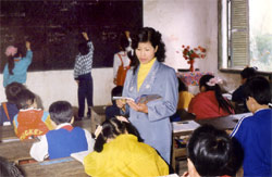 Cô Nguyễn Thị Thu trong giờ lên lớp.