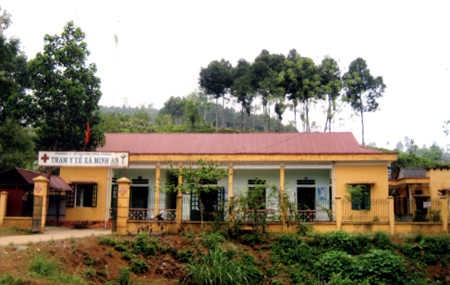 Trạm y tế xã Minh An được đầu tư xây dựng khang trang góp phần nâng cao sức khỏe người dân.
