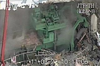Tại một lò phản ứng của nhà máy hạt nhân Fukushima.