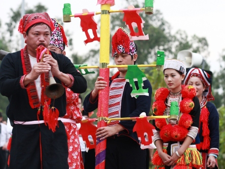 Tái hiện Lễ cấp sắc của người Dao (Tuyên Quang) tại Làng Văn hóa-Du lịch các dân tộc Việt Nam .