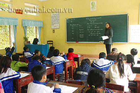 Học sinh Cát Thịnh đã trở lại lớp đầy đủ sau dịch sởi.