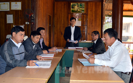 Hội đồng Bầu cử xã Đại Sơn họp triển khai công tác bầu cử ĐBQH và ĐBHĐND các cấp.
