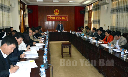 Đồng chí Tạ Văn Long – Ủy viên Ban Thường vụ Tỉnh ủy, Phó Chủ tịch Thường trực UBND tỉnh phát biểu tại Hội nghị thẩm định.