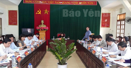 Đồng chí Nguyễn Văn Lịch - Trưởng ban Nội chính Tỉnh ủy kết luận tại buổi làm việc với Thị ủy Nghĩa Lộ về công tác nội chính và phòng chống tham nhũng năm 2016.