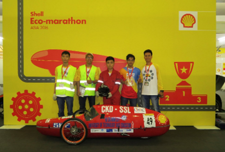 Mẫu xe của đội CKD - FA (Đại học Sư phạm Kỹ thuật TPHCM) giành giải Ba cuộc thi 2016.