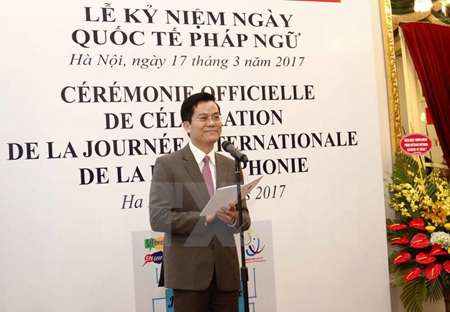 Thứ trưởng Bộ Ngoại giao Hà Kim Ngọc phát biểu tại lễ kỷ niệm.