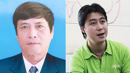 Ông Nguyễn Thanh Hóa - nguyên Cục trưởng C50 (trái) và ông Phan Sào Nam - nguyên Chủ tịch Công ty VTC Online.