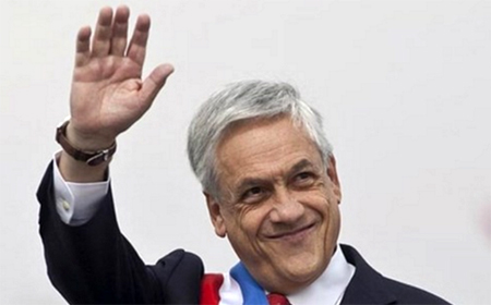Tổng thống Chile Sebastian Piñera trong lễ nhậm chức.