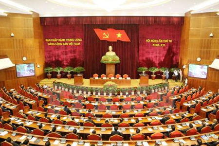 Toàn cảnh Hội nghị lần thứ tư Ban Chấp hành Trung ương Đảng khóa XII.