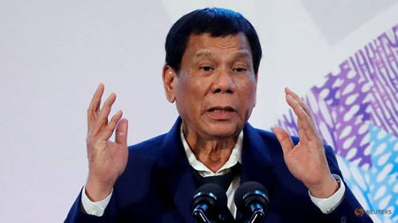 Tổng thống Philippines Rodrigo Duterte.