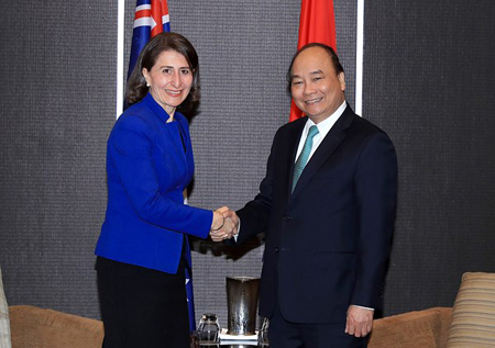 Thủ tướng Nguyễn Xuân Phúc tiếp bà Gladys Berejiklian, Thủ hiến bang New South Wales.