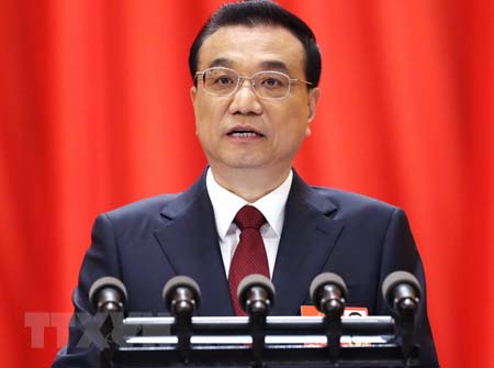 Thủ tướng Trung Quốc Lý Khắc Cường phát biểu tại lễ khai mạc Kỳ họp thứ nhất Quốc hội Trung Quốc.