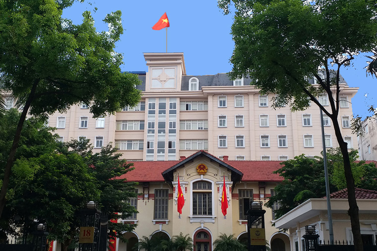 Trụ sở Bộ TT-TT tại số 18 phố Nguyễn Du, Hà Nội. Nguồn: Internet