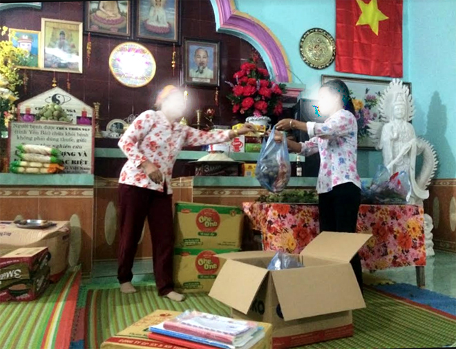 Cơ sở thờ tự không phép của bà Đỗ Thị Huệ ở thôn Đát Quang, xã Hưng Khánh.