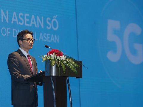 Phó Thủ tướng Vũ Đức Đam phát biểu tại Hội nghị 5G và sự phát triển ASEAN số.