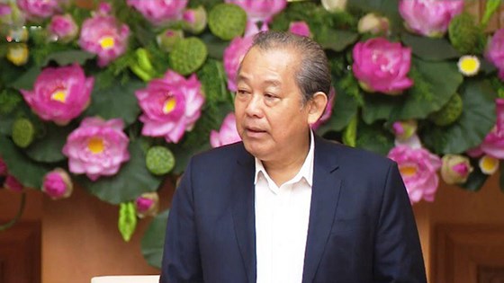 Phó Thủ tướng Trương Hòa Bình phát biểu tại buổi làm việc.