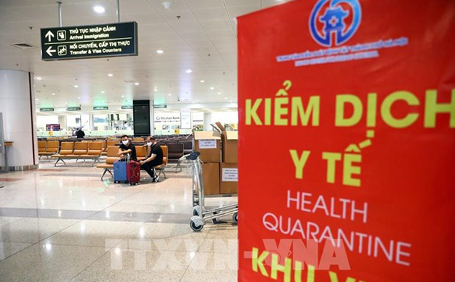 Area for health quarantine at Noi Bai Airport.